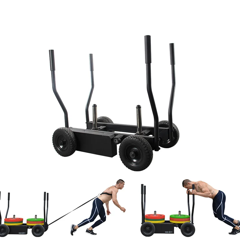 Factory Strength Training Exercise Sled Machine Workout Fitness Gym Equipment Tank Sled With Wheels