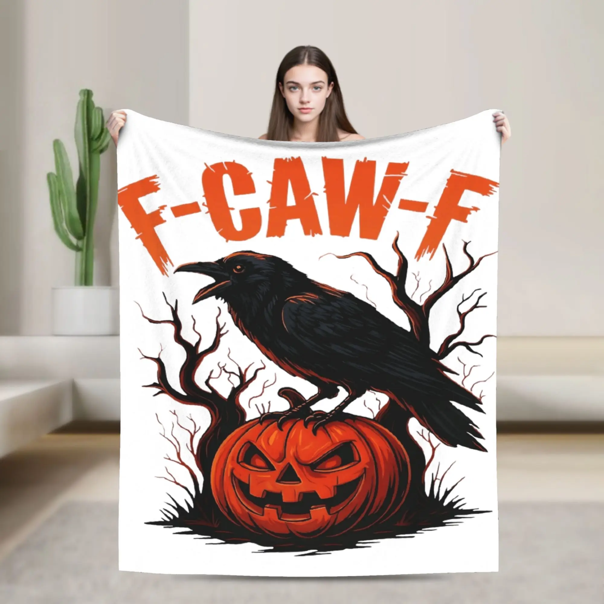 

Теплое мягкое одеяло для студентов, пикника F-Caw-F, Хэллоуина, черная птица, мем, постельное белье, пледы, покрывало, стул, уличный тренд, чехол для дивана-кровати