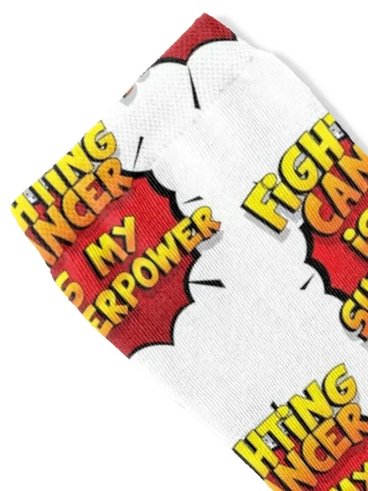 Fighting Cancer is my Superpower Funny Design Fighting Cancer Gift Socks Hiking boots Wholesale hiphop retro Women's Socks Men's