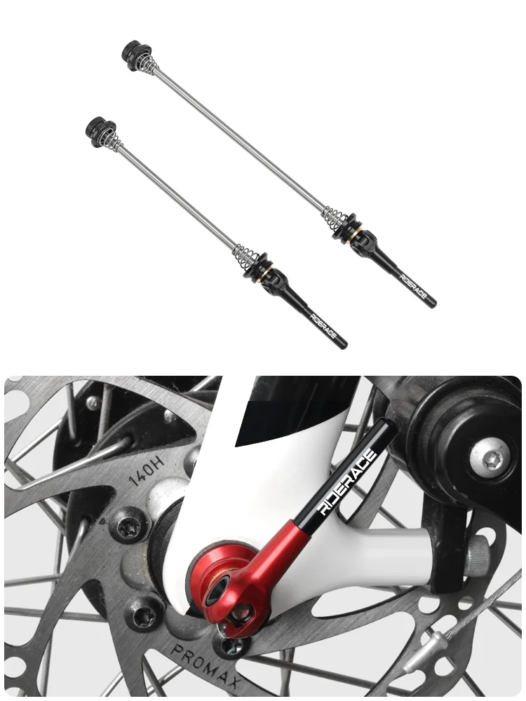 AliExpress riderace RIDERACE Bicycle Quick Release Skewer Lever Titanium Ti For Road Cycling Mountain Bike Wheel Hub QR Skewers Ultralight MTB Parts