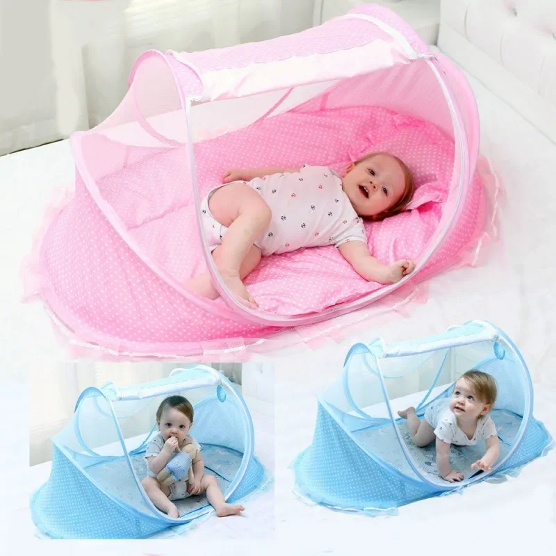 0-3Years Travel Portable Foldable Baby Netting Polyes Newborn Sleep Bed Baby Mosquito Nets Bed Netting No Installation Required