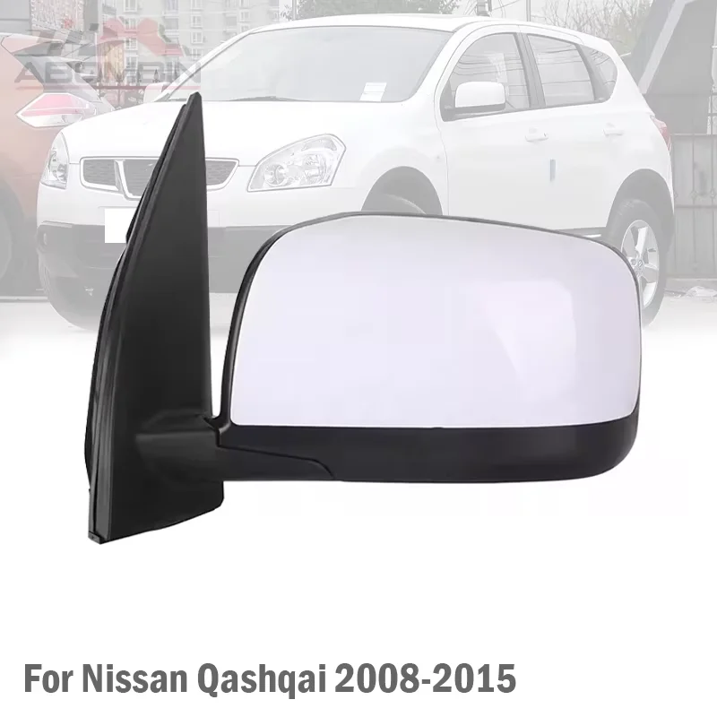 Side Rear View Mirror Turn Light Assembly For Nissan Qashqai 2008-2015 Manual Fold Without Turn Signal Lamp