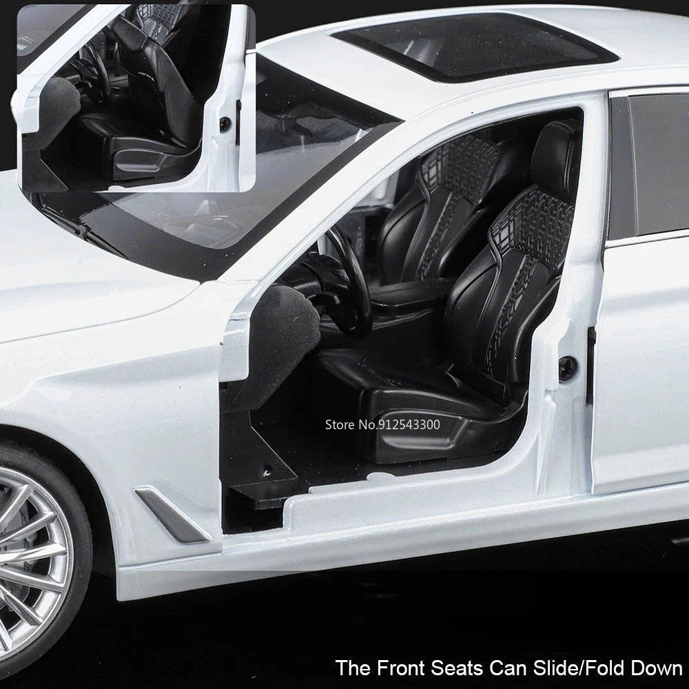 كبير 1:18 530Li XDrive 500K سيارة رياضية لعبة مجسمة سبيكة دييكاست الأبواب مفتوحة امتصاص الصدمات المركبات ديكور المنزل الحلي