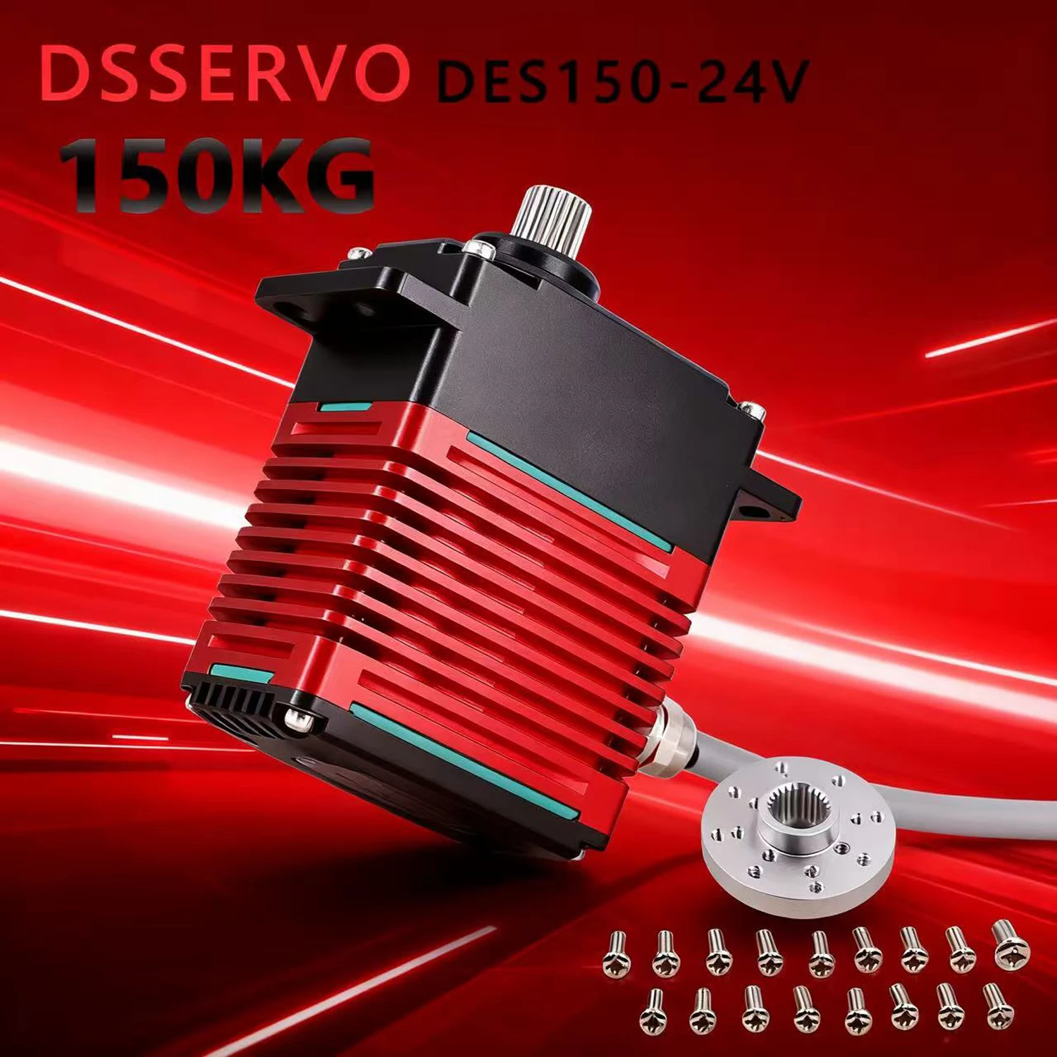 DSservo DES150 150KG Digital Servo Brushless Motor 12V/24V High Power 180/270° High-Torque Waterproof for RC Aircraft Robot DIY