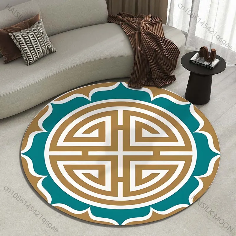 Traditional Oriental Pattern Design round carpet living room sofa table carpet large pet mat soft round carpet home decor