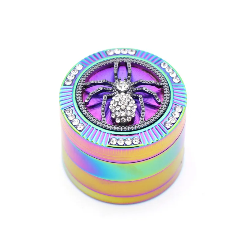 2Inch/52mm Tobacco Grinder 4-layer Manual Smoking Accessories Herb Grinder Spice Crusher Bling Diamond Animal Design