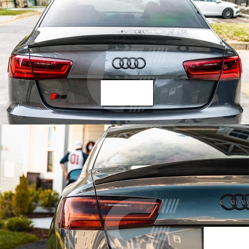 

For Audi A6 C7 HK style spoiler carbon fiber / Forged carbon rear spoiler trunk wing 2012 2013 2014 2015 2016