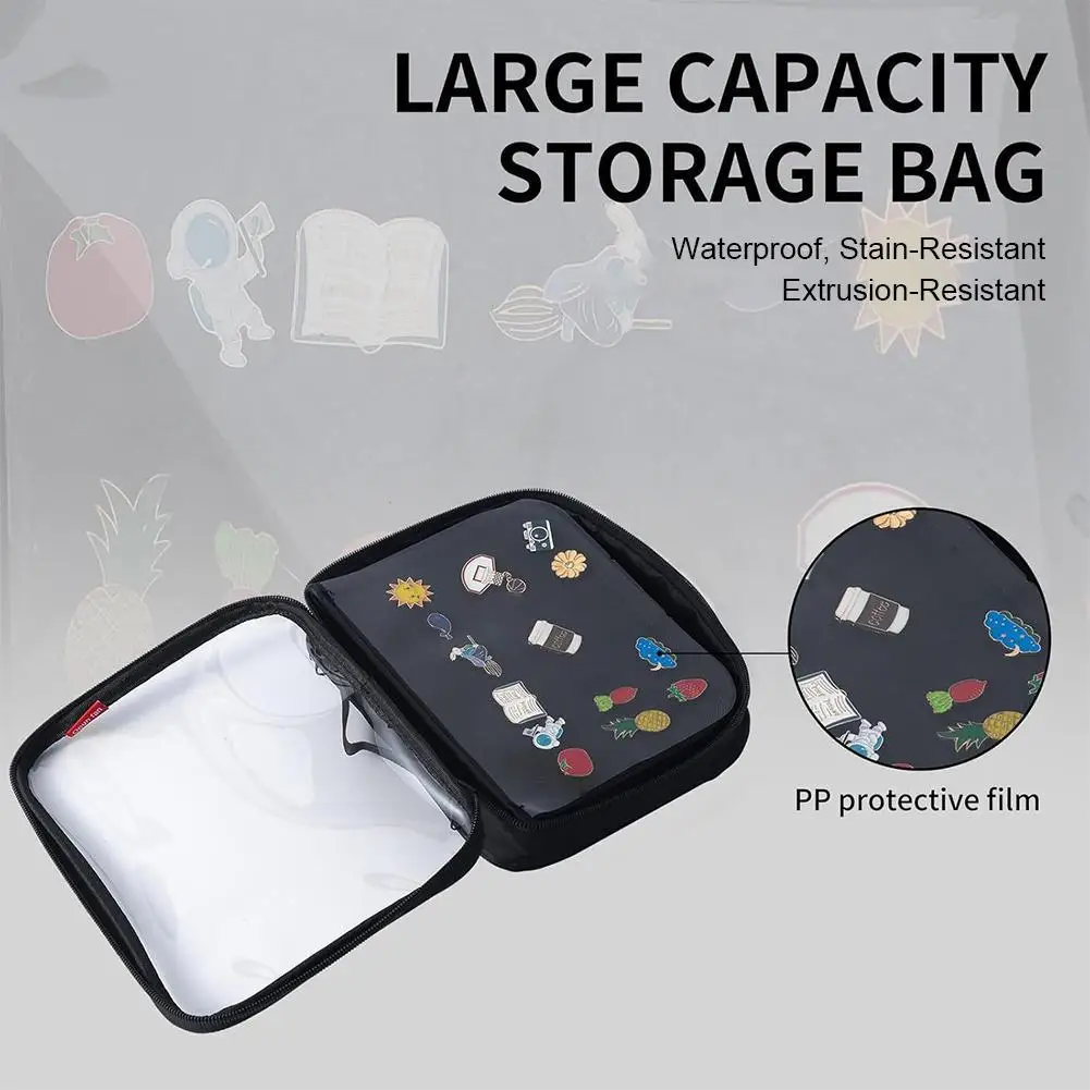 

Портативный альбом для значков и эмалевых пинов из искусственной кожи – 6-страничный съемный органайзер для коллекционных медалей и значков, портативный фотоальбом