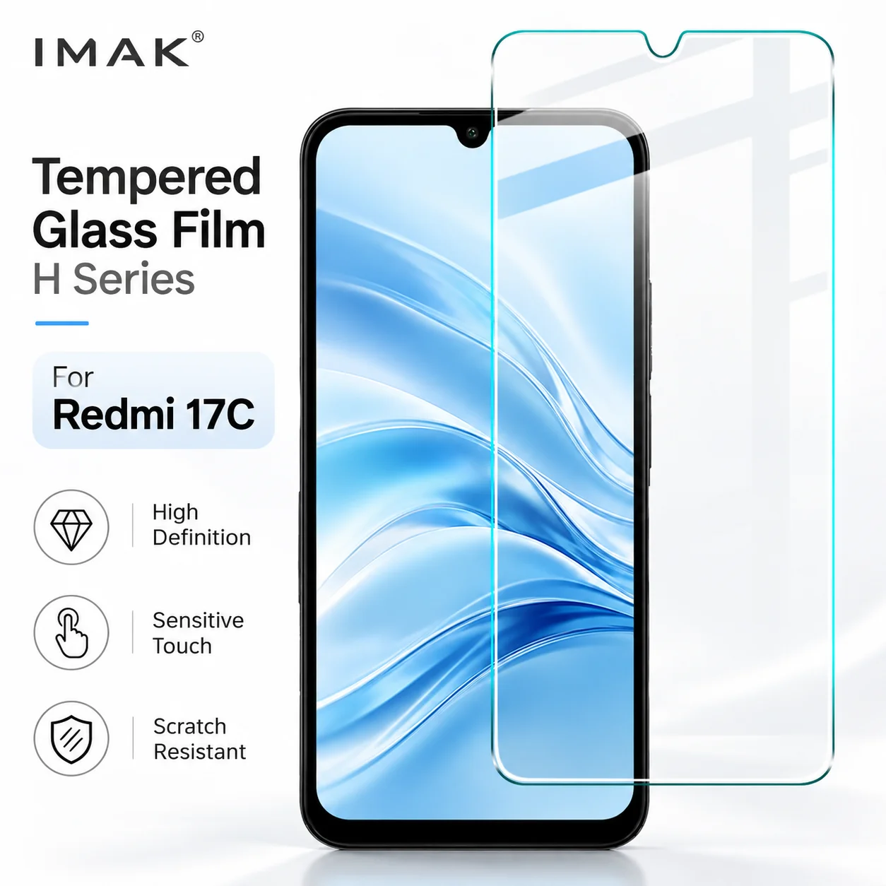 Glass For Redmi 17C 5G Global Protector Film  HD Clear 9H Hardness Anti Scratch Anti Fingerprint Oleophobic Coating FM0001