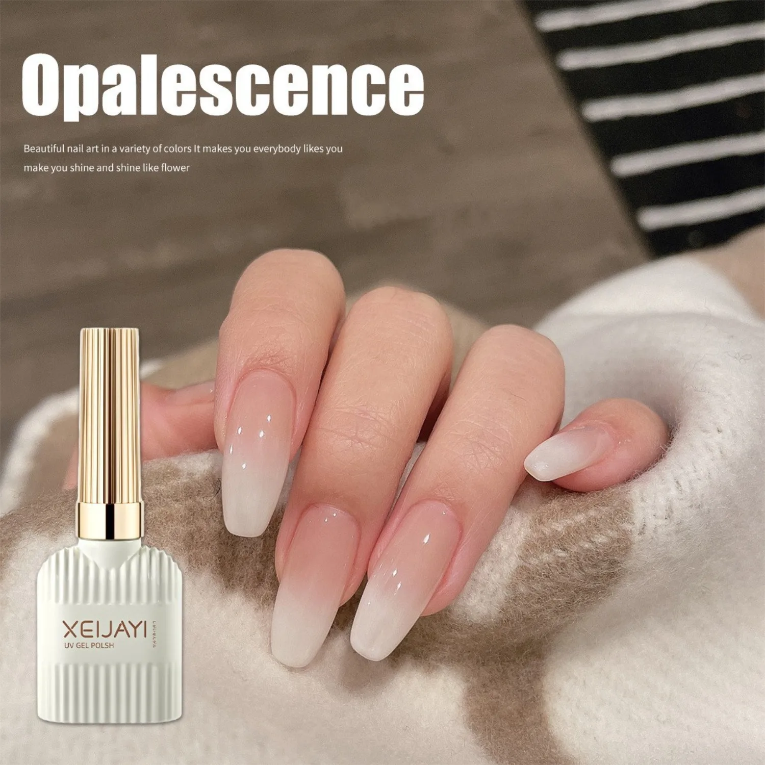 Pudding Milky White Gel-Nagellack, reiner UV-Gel-Nagellack, für Profis Starter Nail Art DIY Top Coat Base Matt Coat