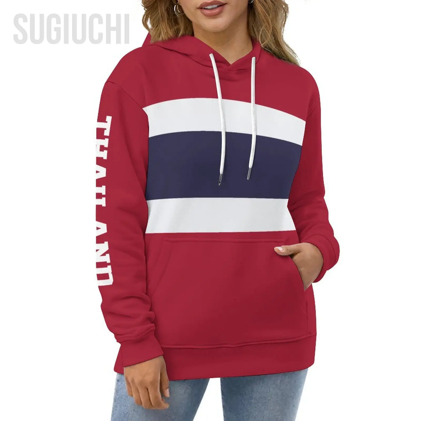 Unisex 3D Hoodie Thailand Flag Men Women Polyester Harajuku Sweatshirt Pullover Hoodies Casual Cool