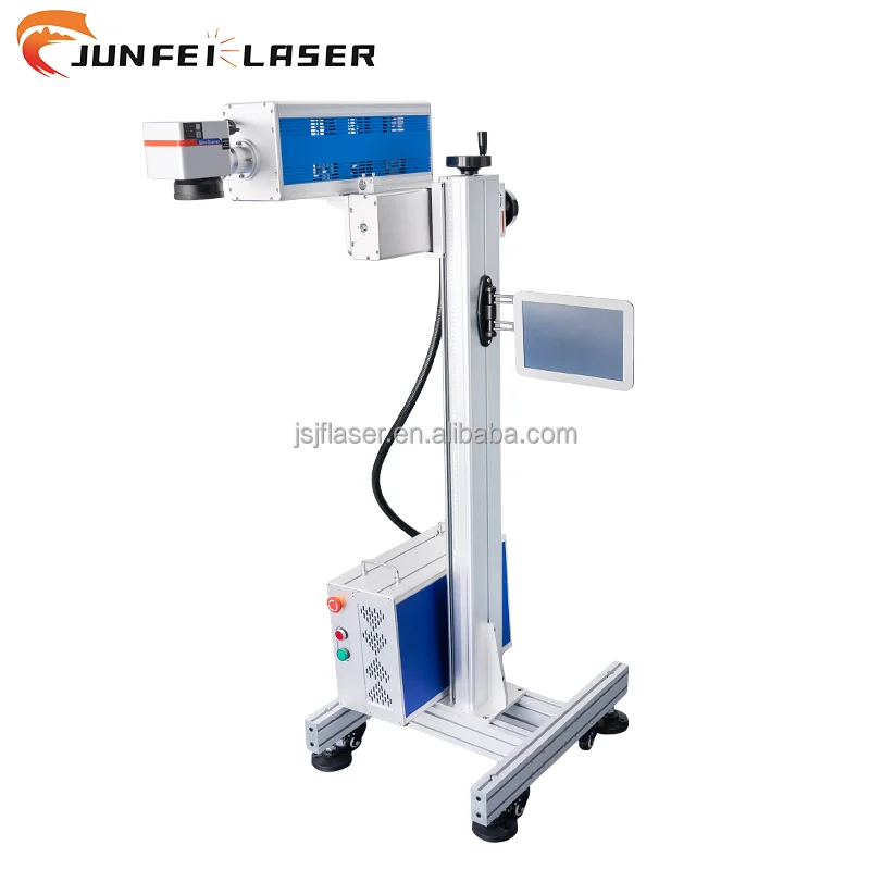 JUNFEI  Laser Marking Machines 30W 60W 100W On Bottle Logo Date Marking Non-pollution Non-fade For Food Beverage Industry