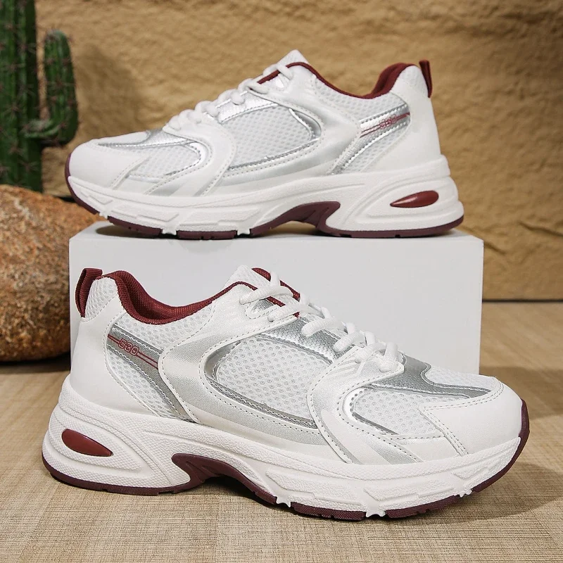 جديد احذية الجري النسائية تنفس أحذية رياضية الصيف ضوء شبكة وسادة هوائية المرأة أحذية رياضية في الهواء الطلق الدانتيل متابعة أحذية تدريب