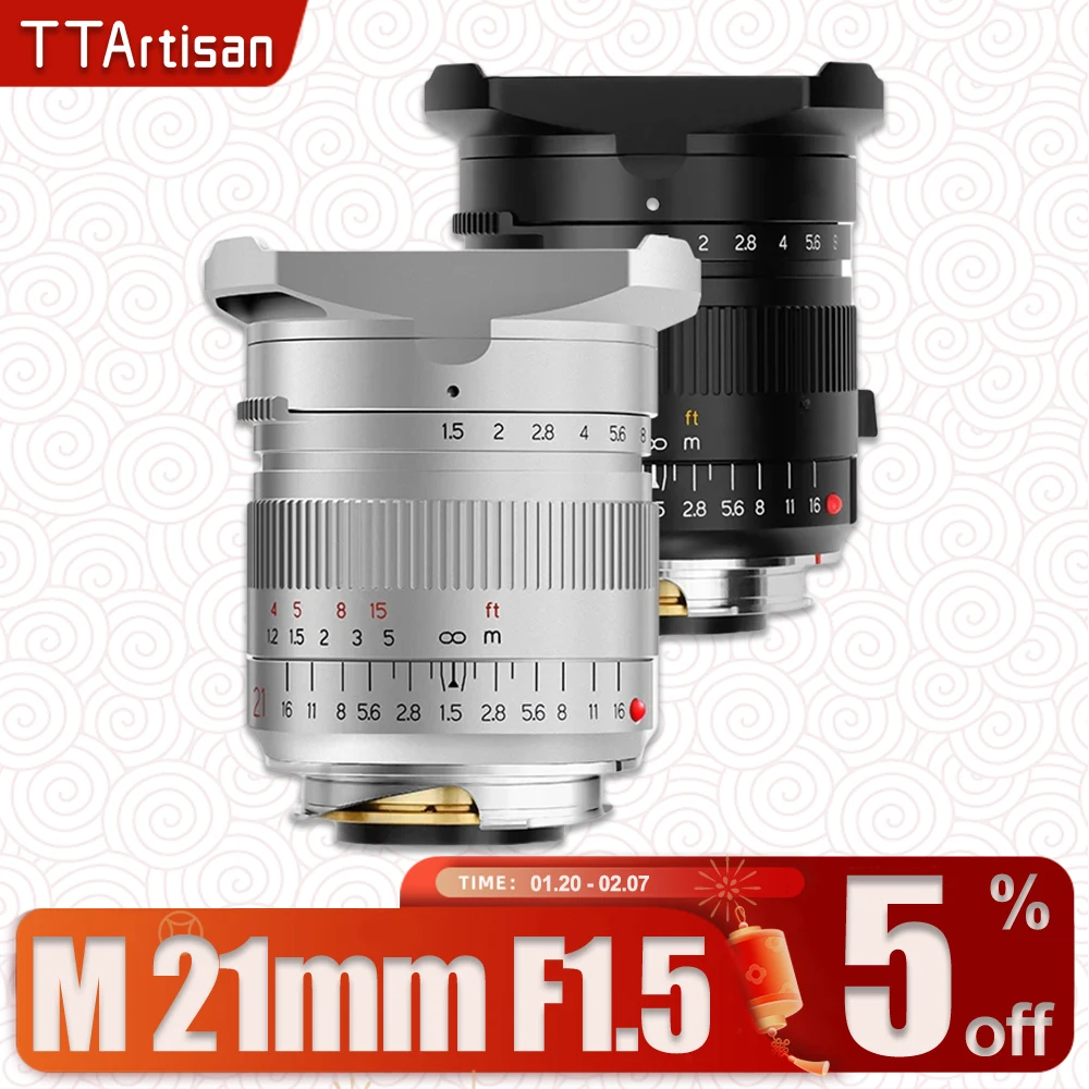 TTArtisan M 21 มม.F1.5 Full กรอบมุมกว้างขนาดใหญ่ PRIME เลนส์สําหรับกล้องถ่ายภาพ Leica M-Mount M240P M3 M6 M7 m8 M9 M10 M10R