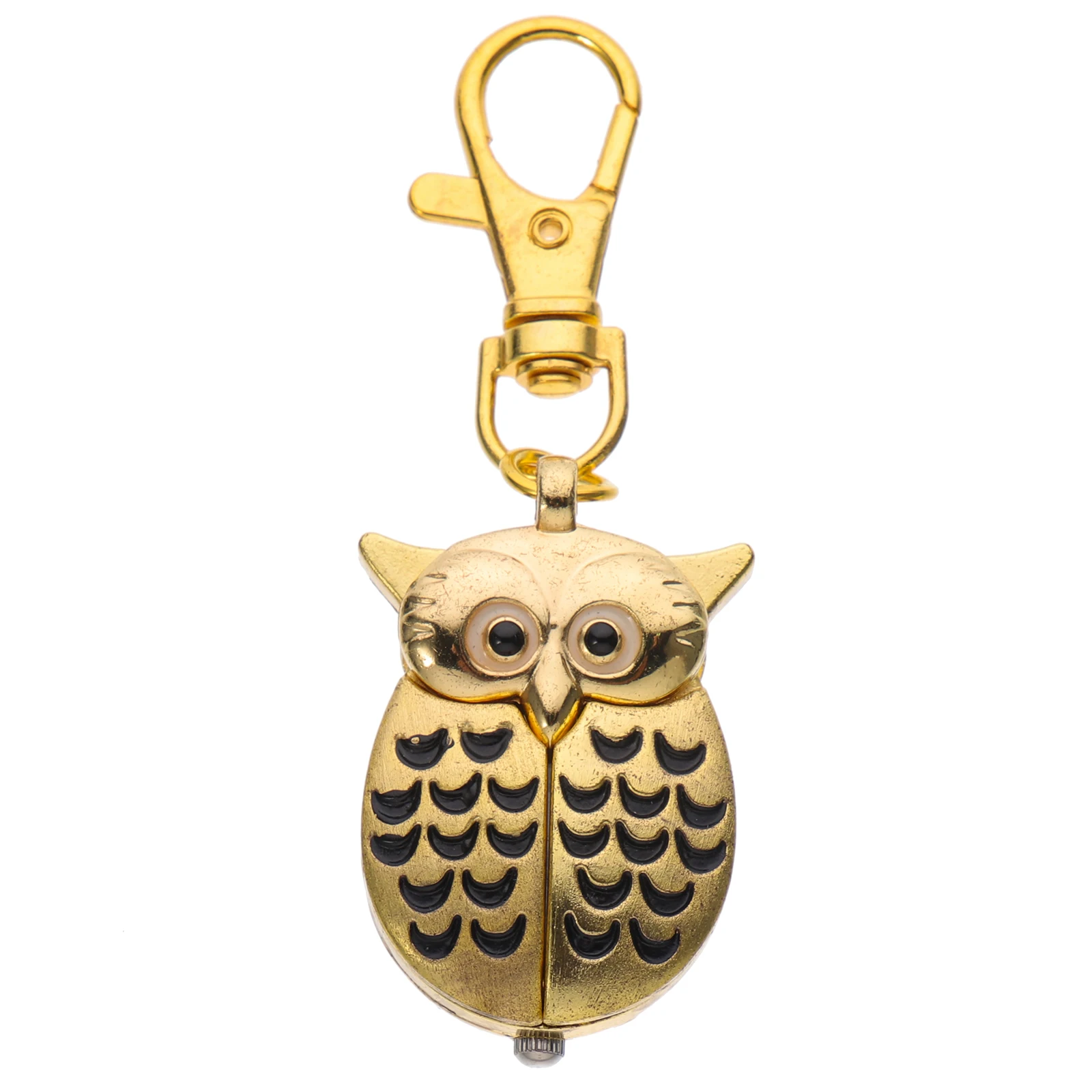 Jam Saku Kartun Bentuk Burung Hantu Gantungan Kunci Jam Tangan Wanita Ornamen Kecil untuk Anak Perempuan Aksesori Jam Tangan Dekoratif Vintage Hadiah