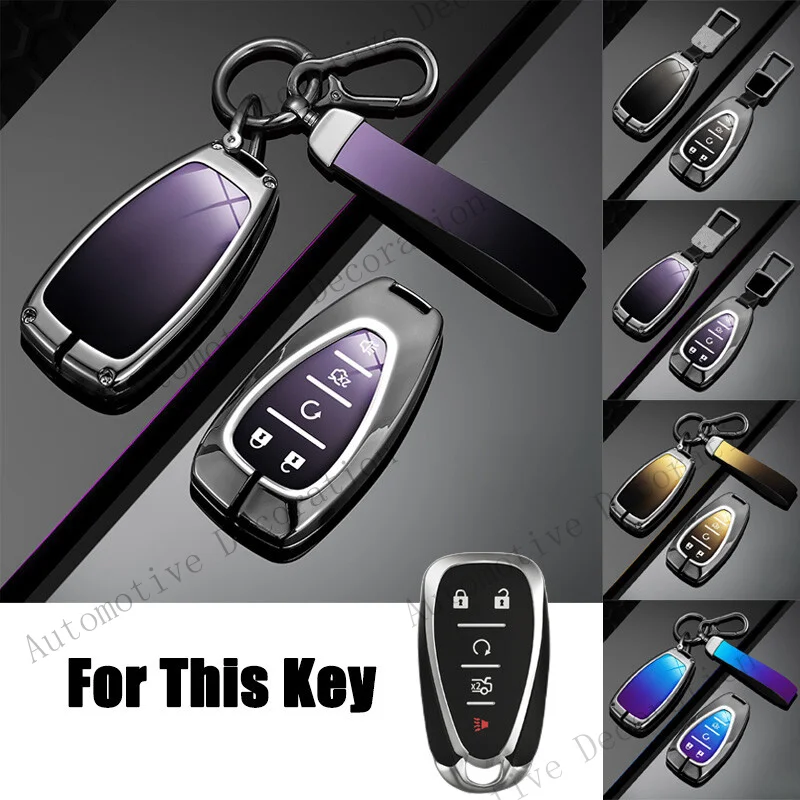 Z+ Zinc Alloy TPU Car Key Fob Case Cover For Chevy Camaro Trax Cruze Malibu Equinox