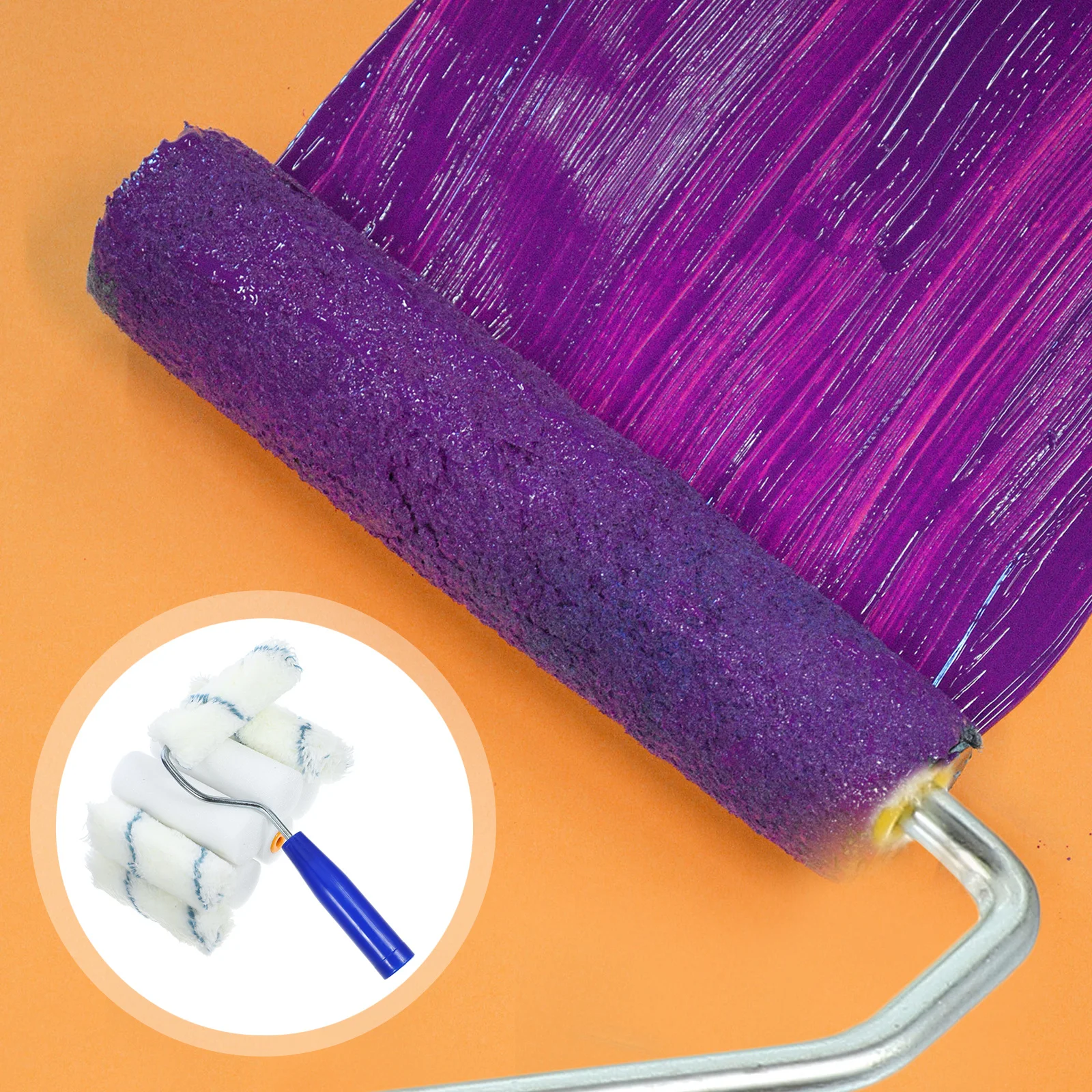 

1 Set Small Paint Roller Covers Portable Replacement Sleeves For Wall Painting Smooth Finish Home Improvement Paint Supplies