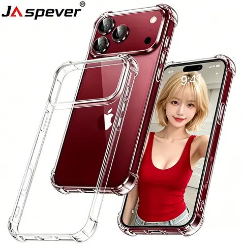 Airbag Shockproof Soft Case For iPhone 18 17 16 15 14 13 12 11 Pro Max Air Plus 17E 16E Clear Silicone Anti-Shock Thin Tpu Cover