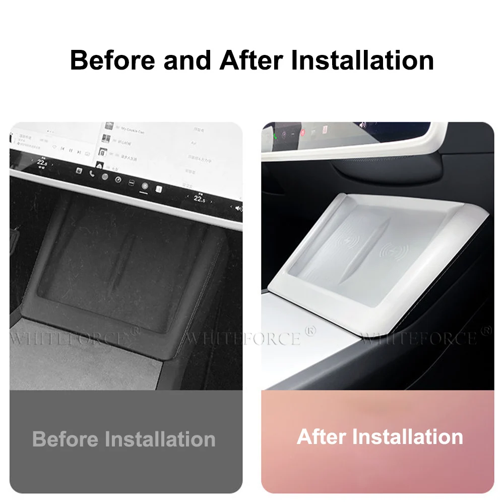 For Tesla Model Y Juniper 2026 Wireless Charging Silicone Pads Navigation Screen Protective Cover Center Panel Protection Frame