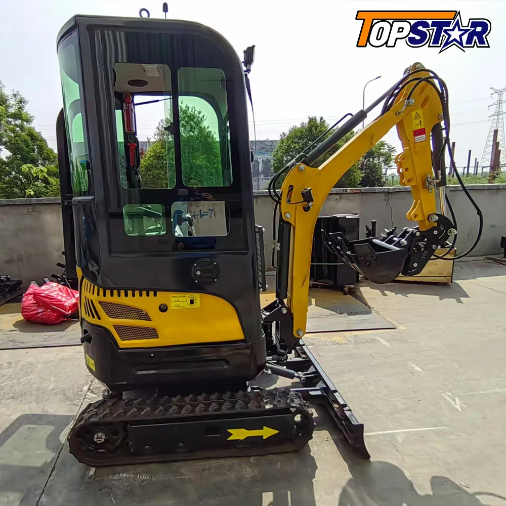 2025 جديد مخصص 2 طن حفارة صغيرة نظام هيدروليكي قوي استخدام زراعي متعدد الوظائف المصنع مباشرة مخصص #4