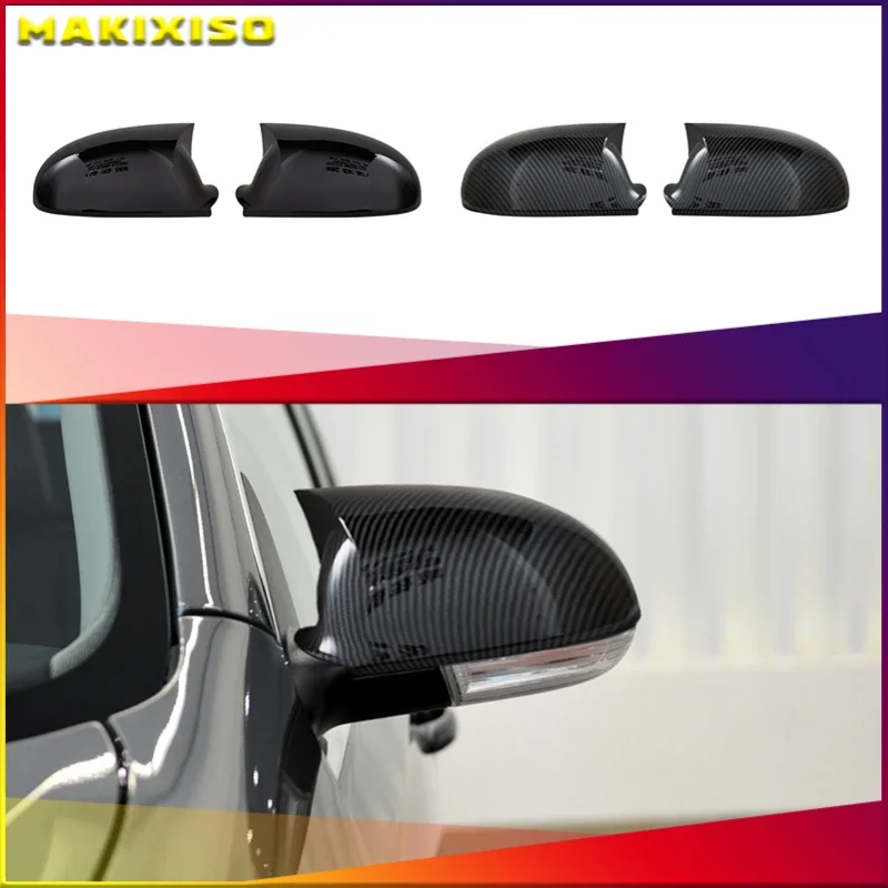 Rearview Mirror Cover Wing Mirror Caps Case Horn Fit For VW Golf MK5 GTI 2003 - 2009 Jetta 5 Passat B6 B5.5