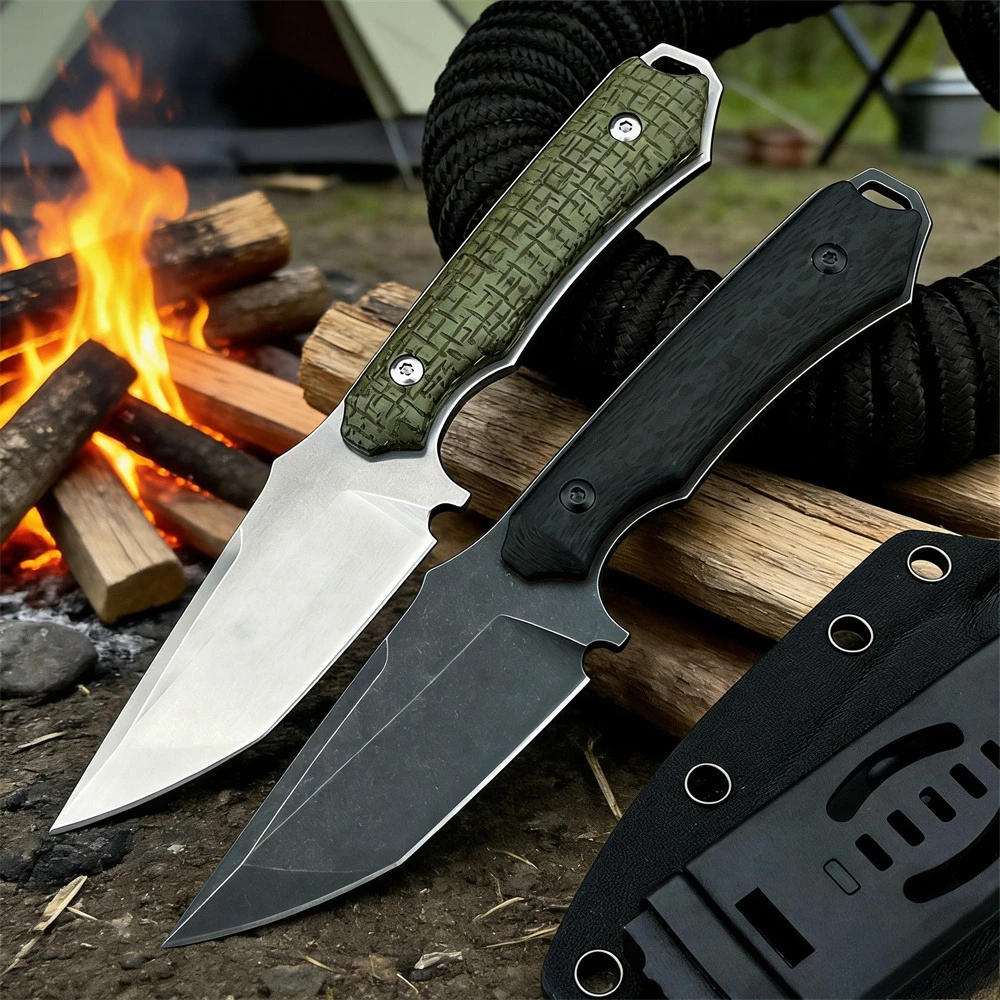 

Тактический нож с фиксированным клинком для активного отдыха, лезвие 8CR13MOV, рукоять G10, для исследования джунглей, охоты, самообороны, с ножнами