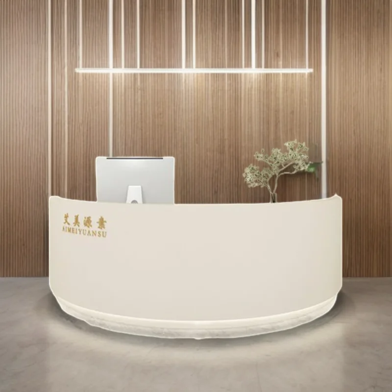 

Modern Furniture Customer Center Professional Office Salon Reception Desk Aesthetic Counter Beauty Institute Executive Luxury