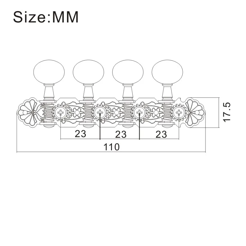 Mandolin Tuning Keys Machine heads Tuners Tuning Keys Pegs for Mandolin Instrument Gold/Nickel Plated