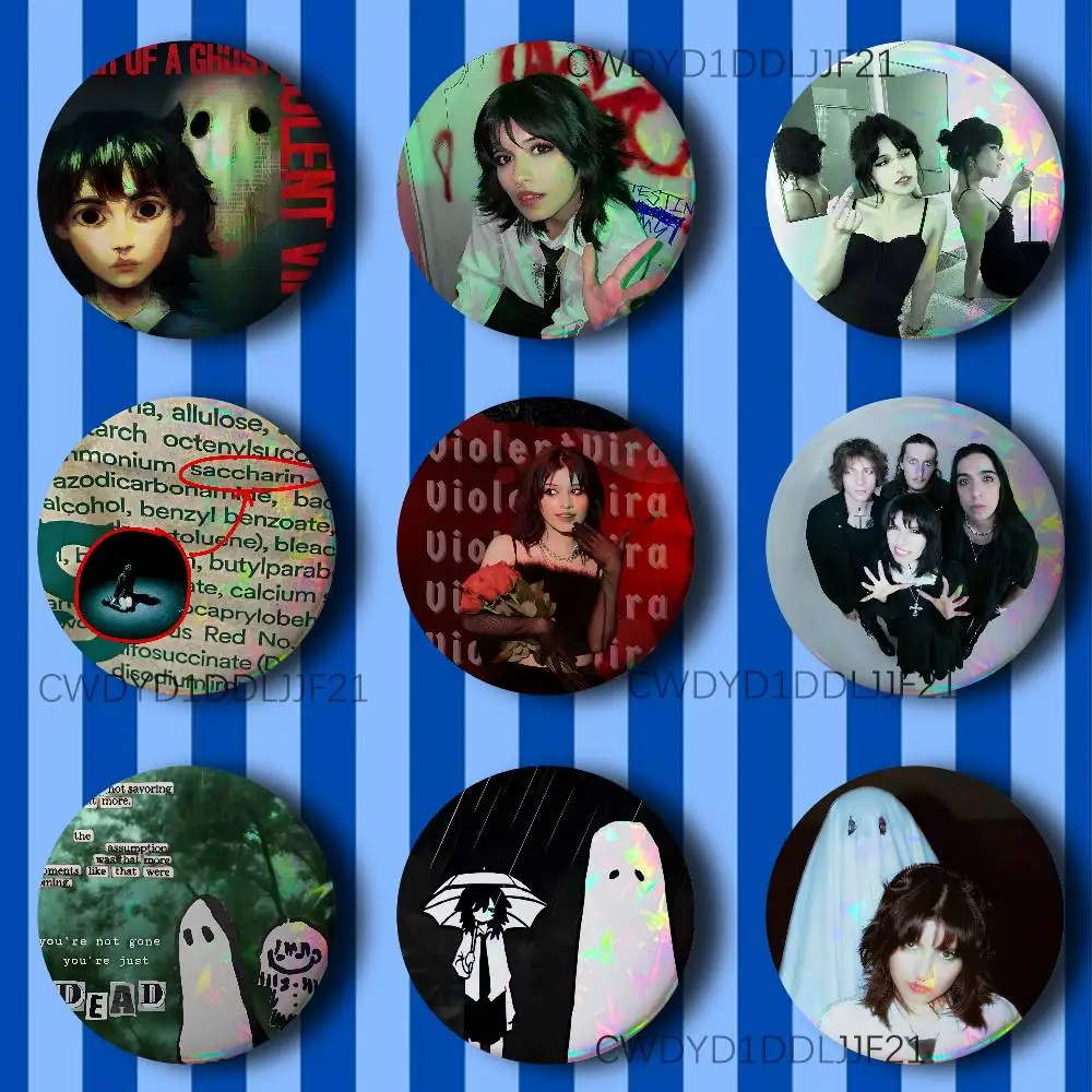 V-Violent Vira Band Button Pins Cool Anime Cosplay Badges Clothes Backpack Decorations Brooch Gifts