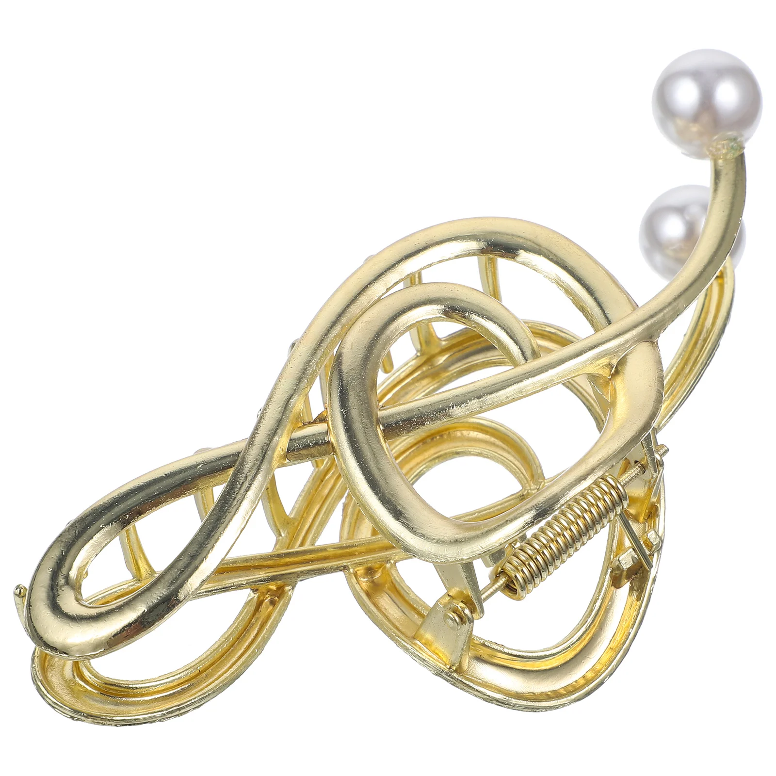 

Metal Hairpin Large Claw Hair Clips Note Clip Pearl Claw Clips for Women Large Shark Jaw Hair Accessories Styling Tool Gold