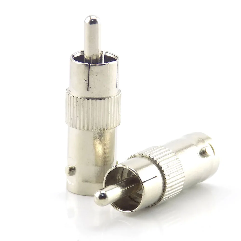 2/5/10Pcs Bnc Female Connector Plug To Rca Male Connector Splitter Adapter  Coupler For Cctv Rg59 Cable camera C3