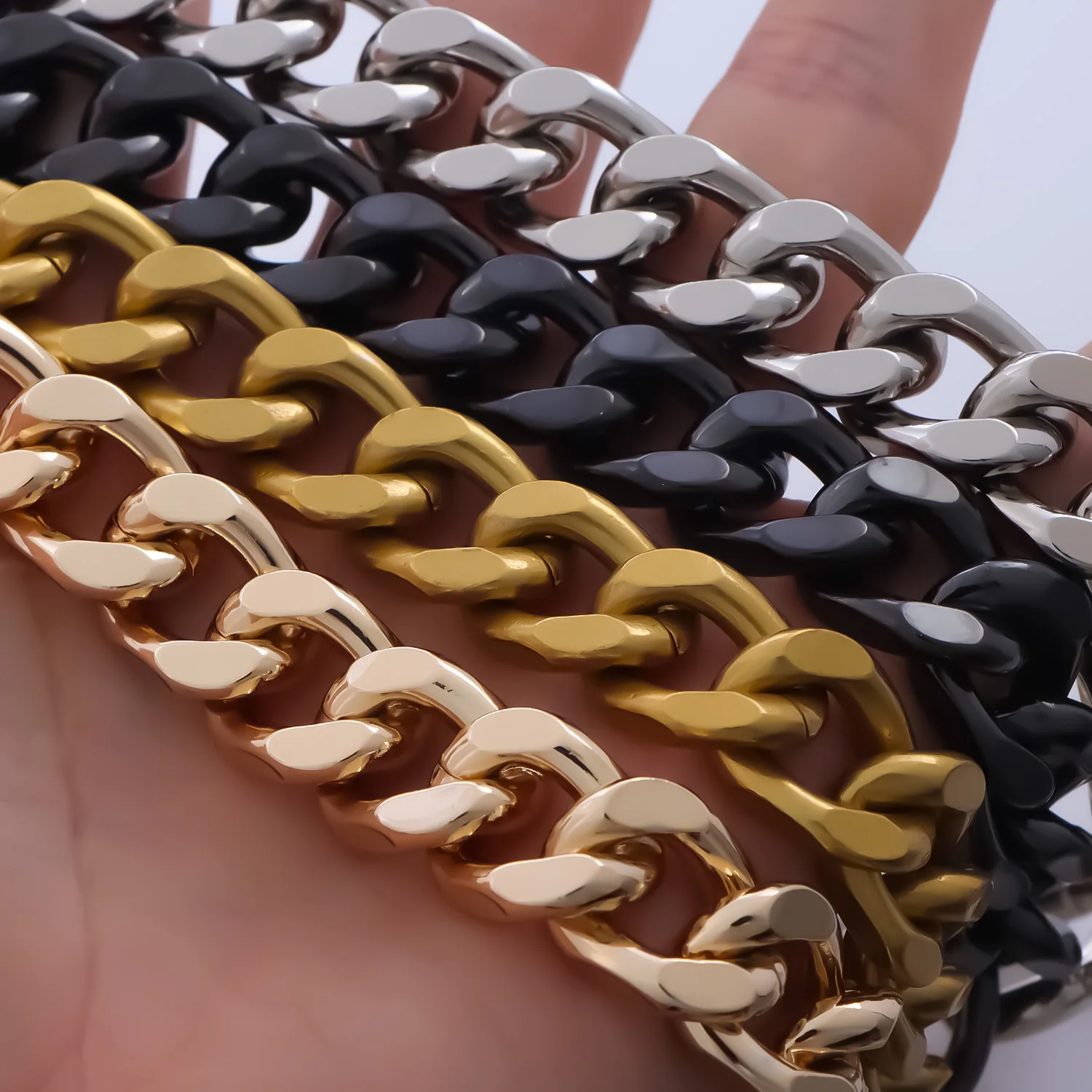 سلسلة محفظة معدنية على شكل قلب، حزام سلسلة موسع لسحر الإكسسوارات، حزام حقائب الكتف المطول #4