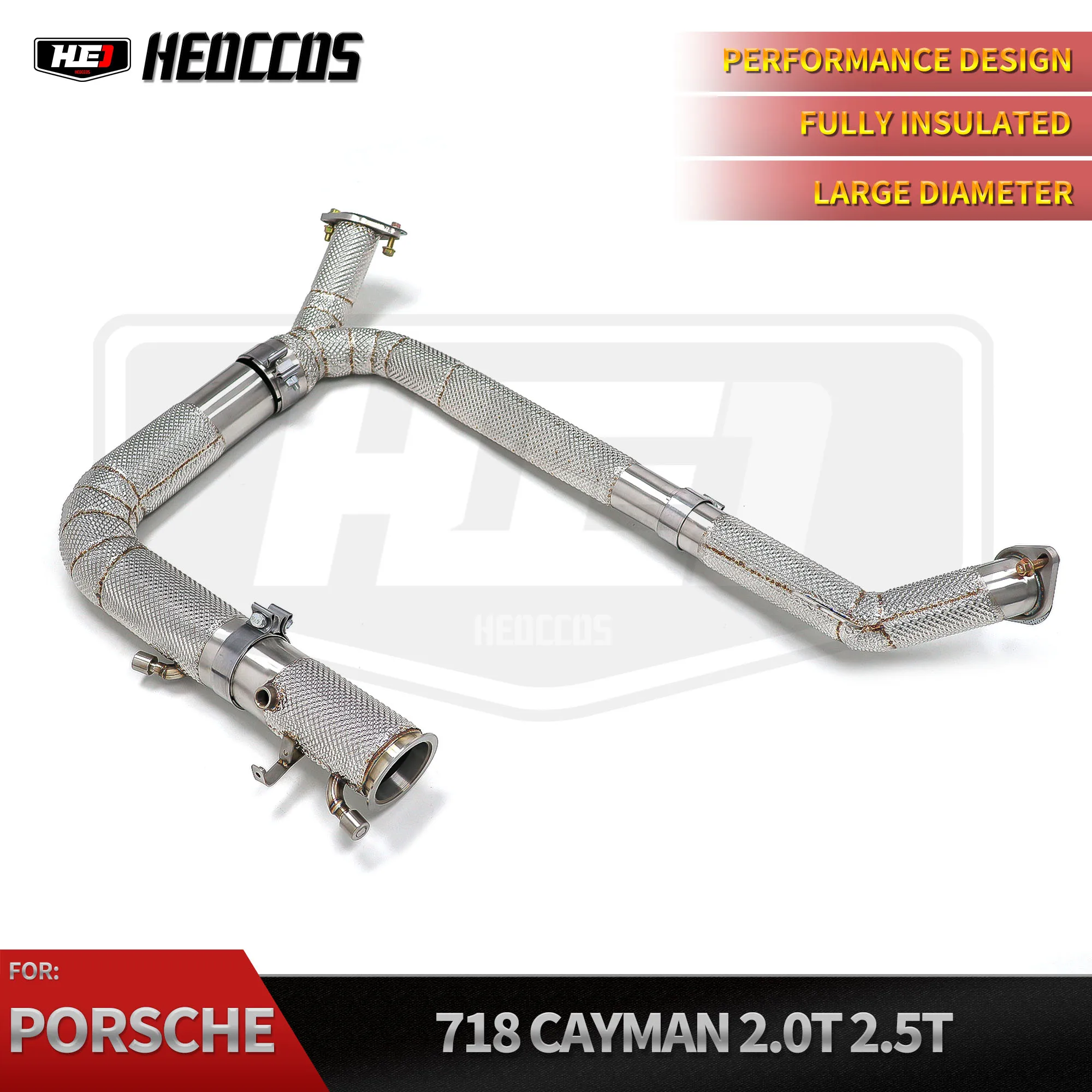 

HEO Высококачественная выхлопная труба для Porsche 2016 + 718 CAYMAN 2,0 T 2,5 T, теплозащитный экран, автозапчасти