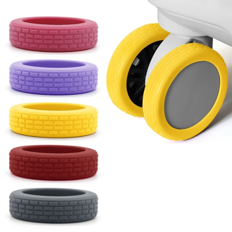 

8 Pcs Luggage Wheel Covers 5.5cm Suitcase Wheel Covers Silicone Reduce Noise Luggage Wheel Protector Covers for Suitcase
