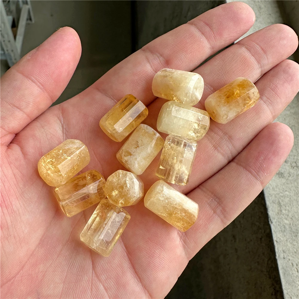 Fine 100% Natural Yellow Citrines Bead Charm Loose 12x18MM Gems Quartz Crystal Stone Beads For Jewelry Making Bracelets Necklace