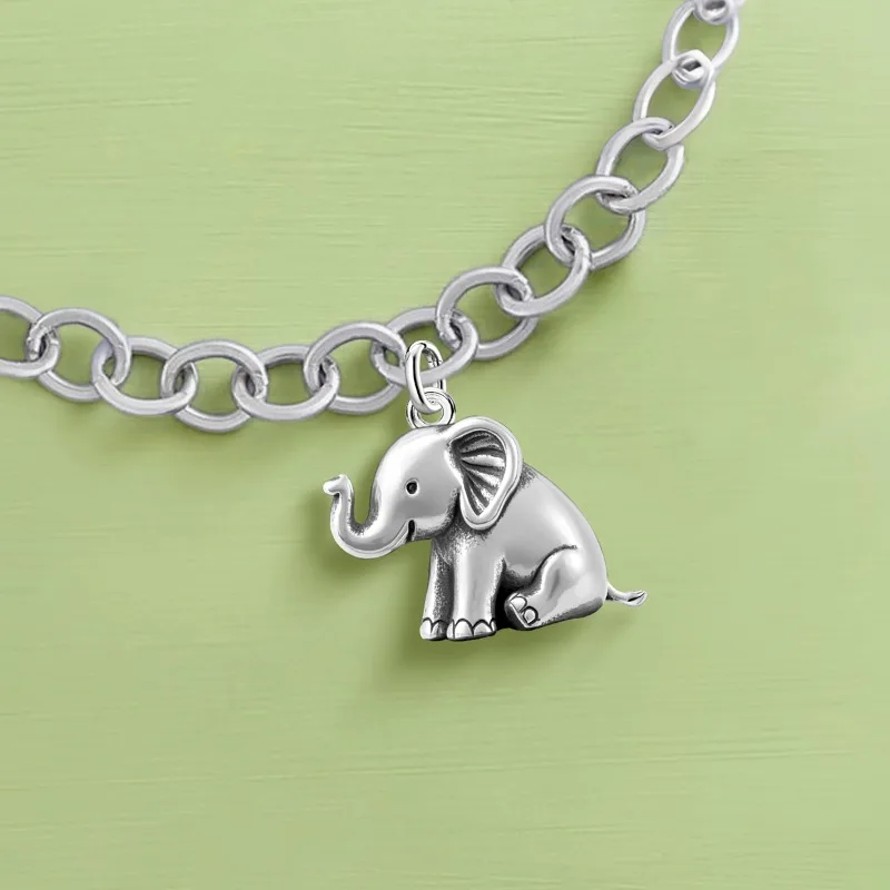 

925 Sterling Silver JamesAvery Vintage Pendants Elephant Dog Charms Beads Fit Original Bracelet Bangles Necklace DIY Jewelry