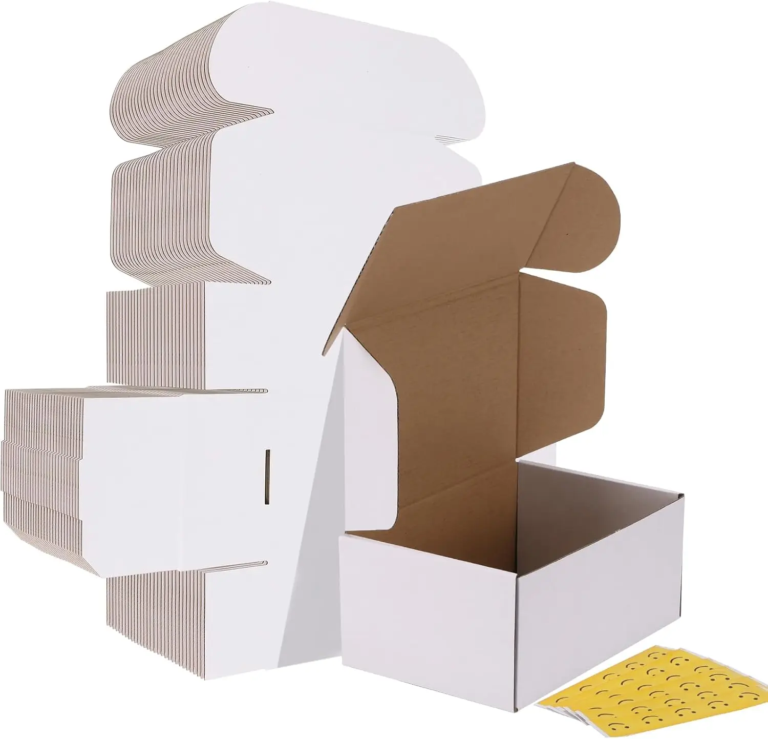 

9x6x4 Corrugated Mailer Boxes 30-Pack, White Cardboard Shipping Boxes for Small Business
