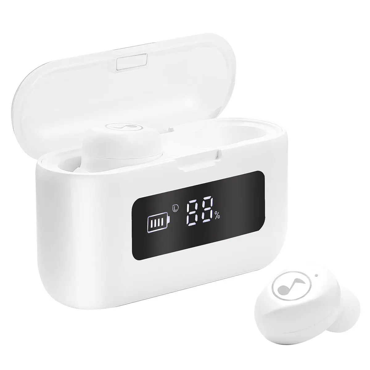 

1 шт. водонепроницаемые беспроводные наушники IPX7 с шумоподавлением, цифровым дисплеем, быстрым подключением, спортивные беспроводные наушники для активного отдыха