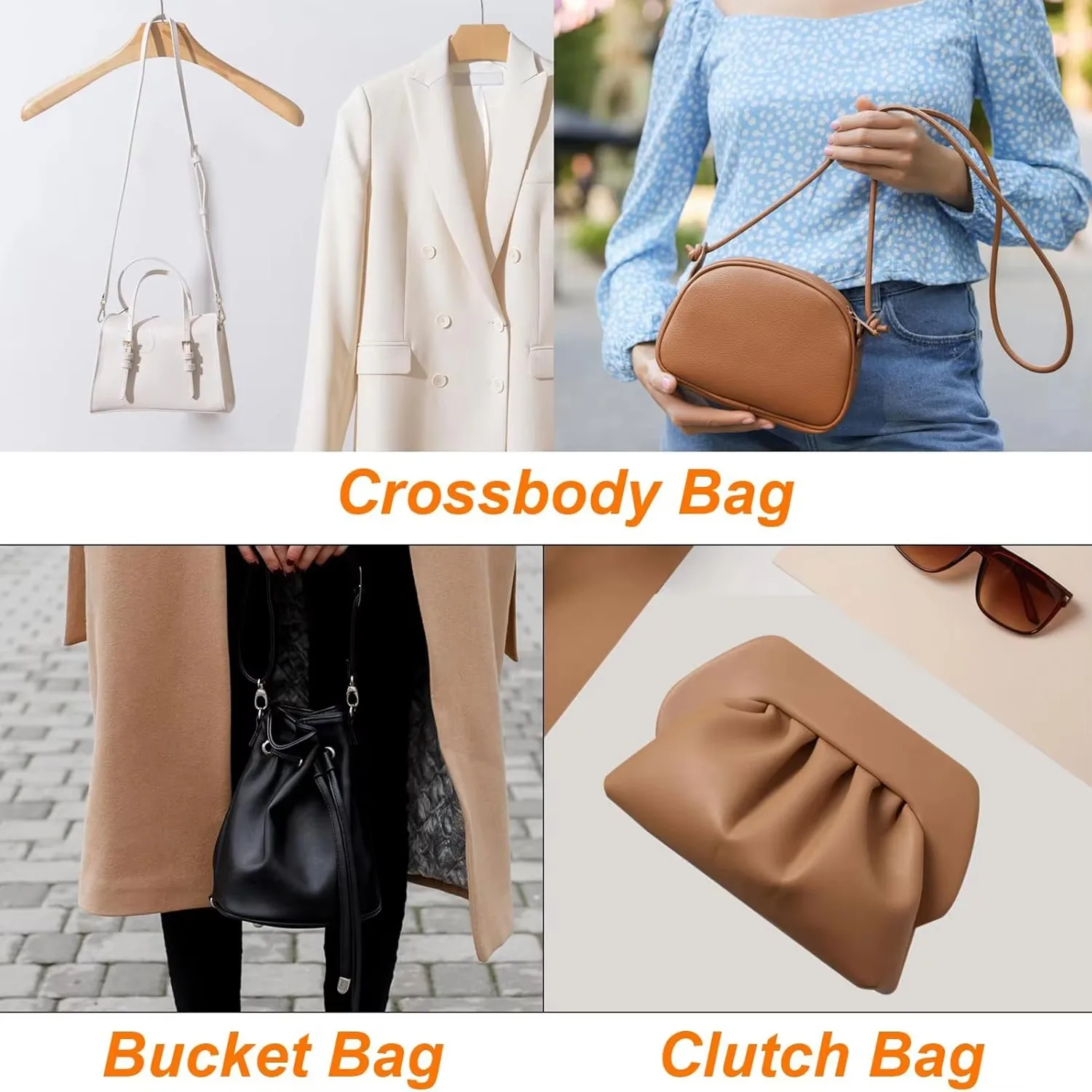 Langer Leder-Schultergurt, Verstellbarer Ersatzgurt für Handtaschen, DIY-Taschengurt für Handtaschen – Detail 6