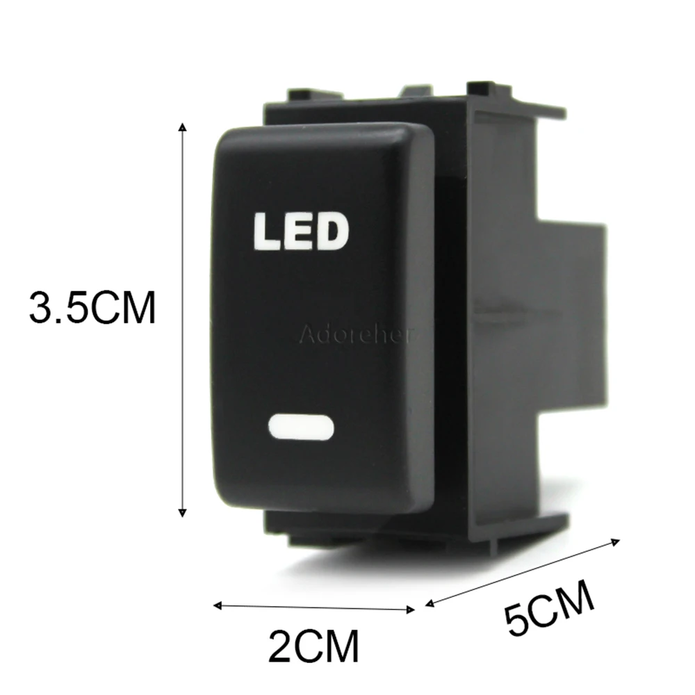 1PC Car LED Light Front Rear Diff lock Radar Button Switch Fit For Nissan Tiida Qhashqai X-TRALI Patrol Y62 2008-2014