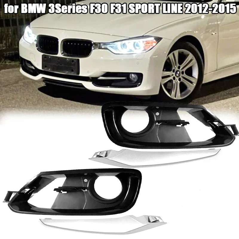 Front Fog Lamp Cover Bumper Grille Bezel Cover Trim for BMW F30 F31 328i 335i Sport Line 51117300739 51117293105