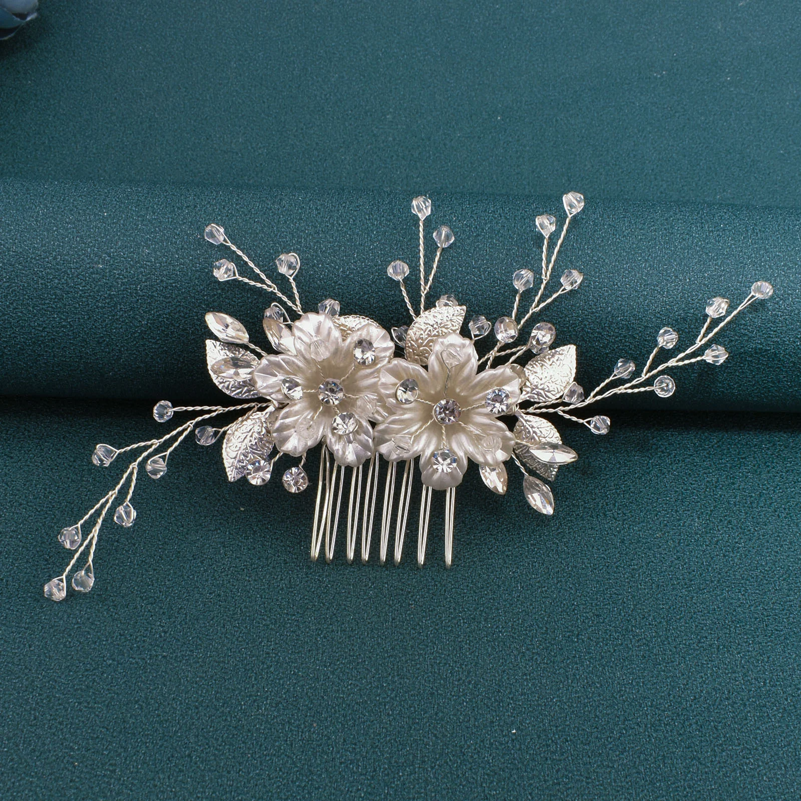 DZ196 Flower Wedding Bridal Hair Comb Handmade Women Hair Pins Party Hair Jewelry Pageant Hair Ornament Party Girl Headwear