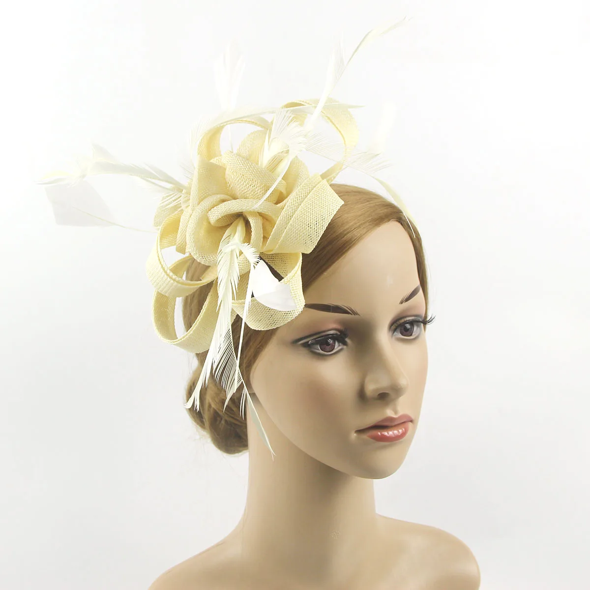 Tea Party Blumen-Fascinator, Kentucky Derby, Ascot, Rennen, Fascinator, Hochzeit, Cocktail, Federn, Band, Fascinator-Hüte für Frauen – Detail 7