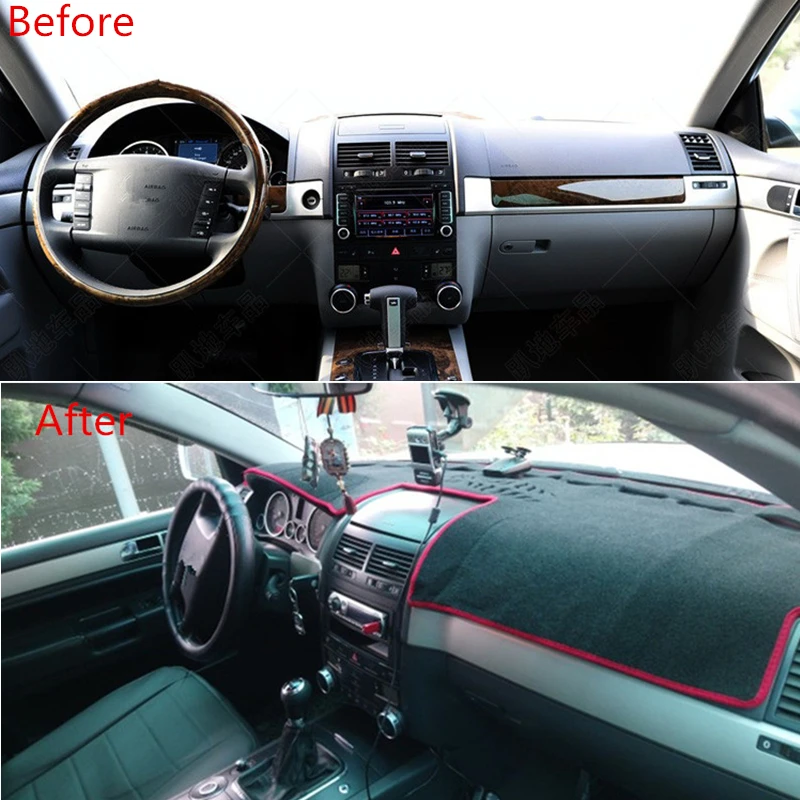 

Car Dashboard Cover Mat Dash Sun Shade Carpet For Volkswagen VW Touareg 2003 2004 2005 2006 2007 2008 2009 2010 Auto Accessories