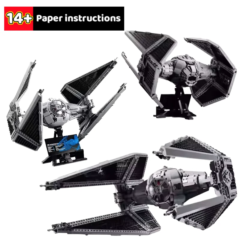 2025 novo moc 75382 espaço shuttle tie interceptor 1931 pçs bloco de construção conjunto modelo brinquedo diy presente aniversário das crianças