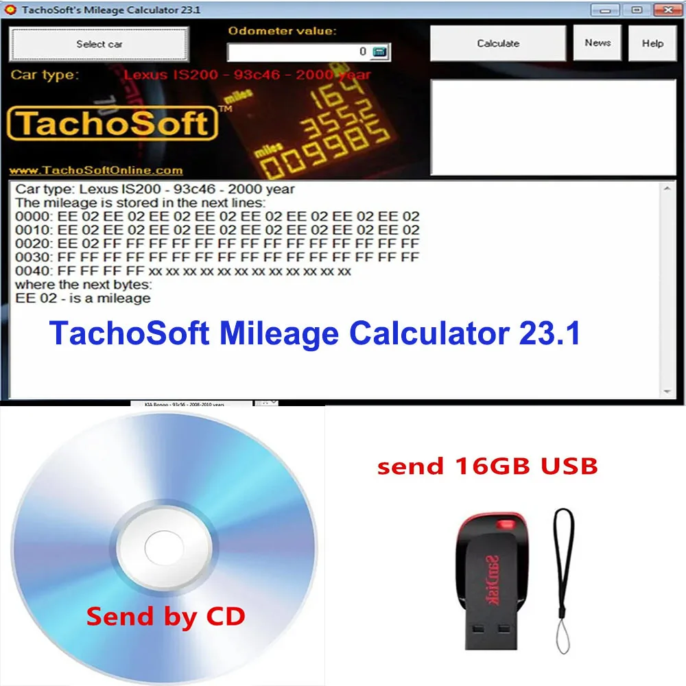 

TachoSoft Mileage Calculator 23.1 TachoSoft Mileage Counter Calculation Software V23.1 With License Digital Odometer Calculators