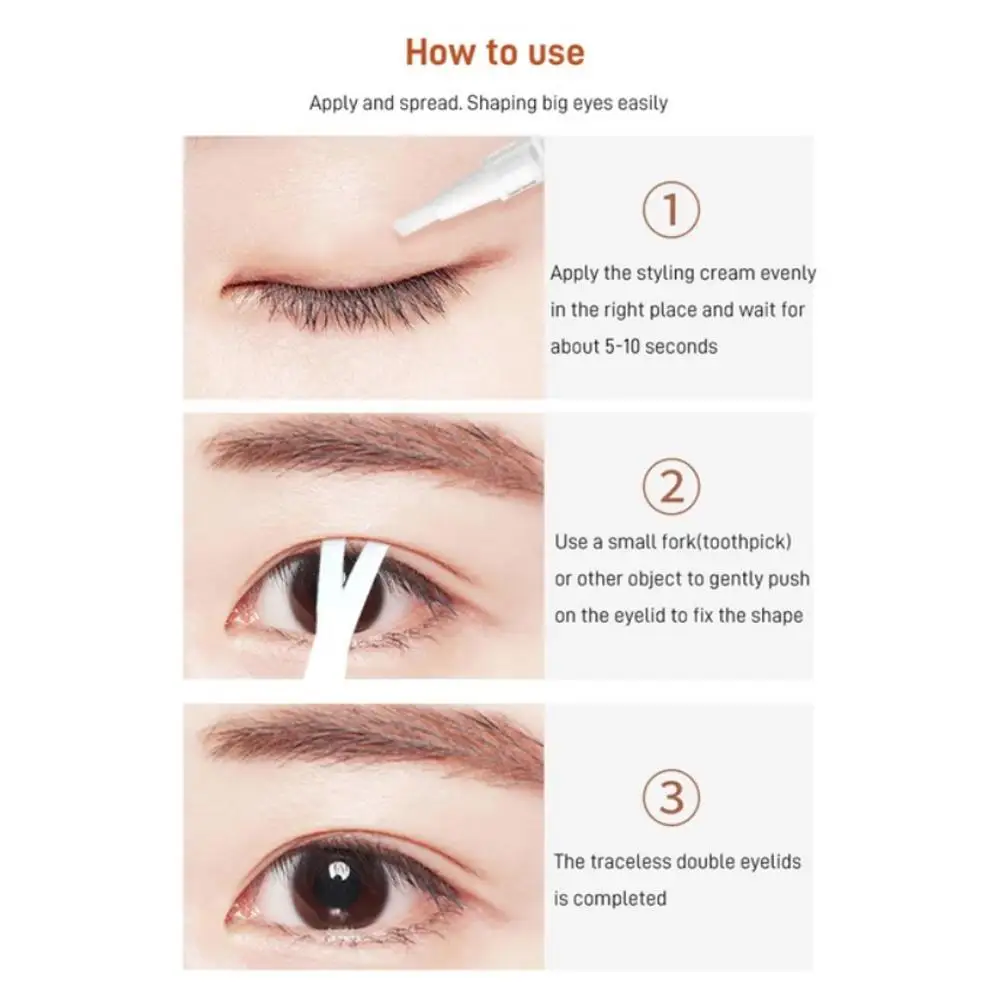 5ml Long-acting Invisible Double Eyelid Shaping Cream Big Fold Glue Stretch Lifting Transparent Long Eyelid Lift Lasting J9K4