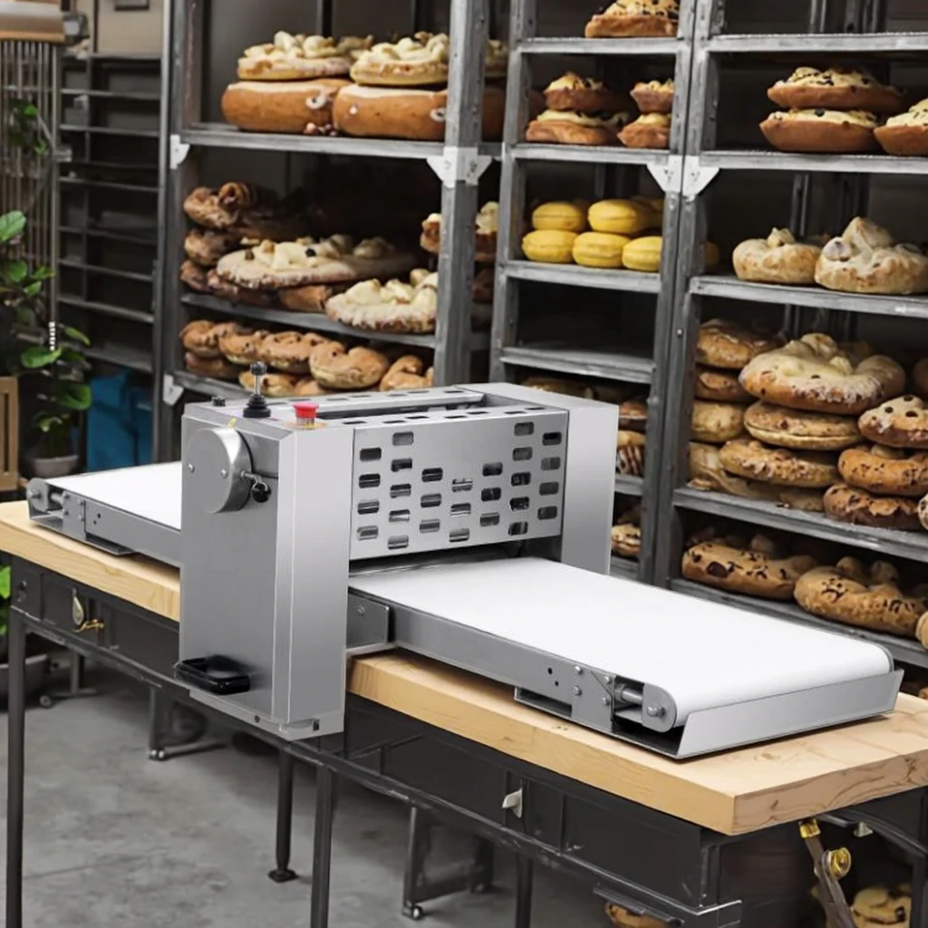 

Desktop Electric 220V Dough Sheeter Machine For Home Use-Pasta Maker Lamination Croissant Dough Press & Roller Pastry