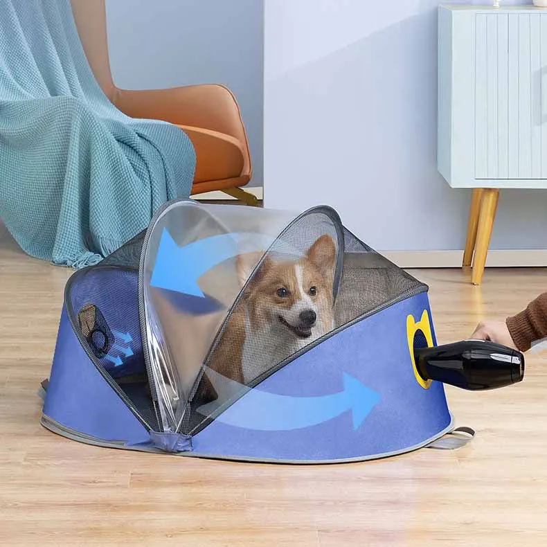 

Pet Drying Box Portable Foldable Pet Dry Room Pet Hair Dryer Clean Grooming House Dryer Cage For Cats Dogs