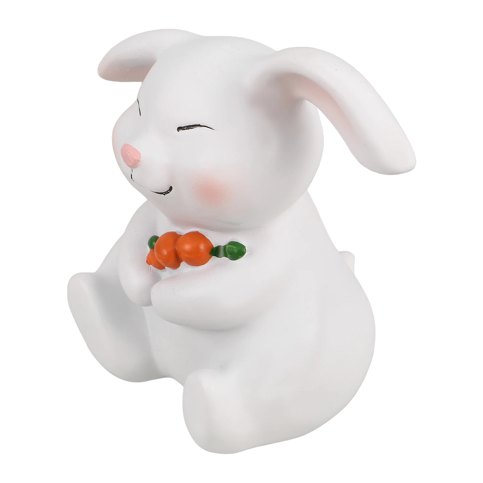 

Home Decor Rabbit Ornament Easter Bunny Figurines Crafts Household Resin White Farmhouse Ornaments
